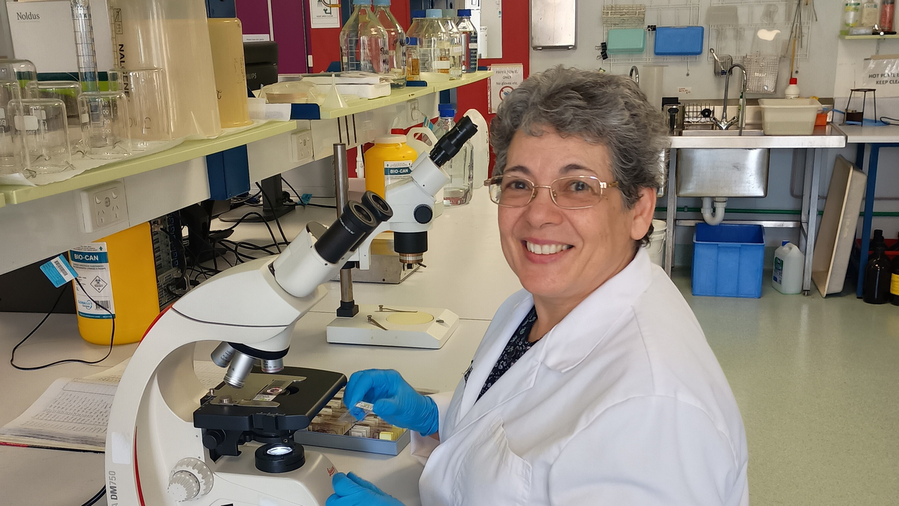 Jacqueline Orian in the lab