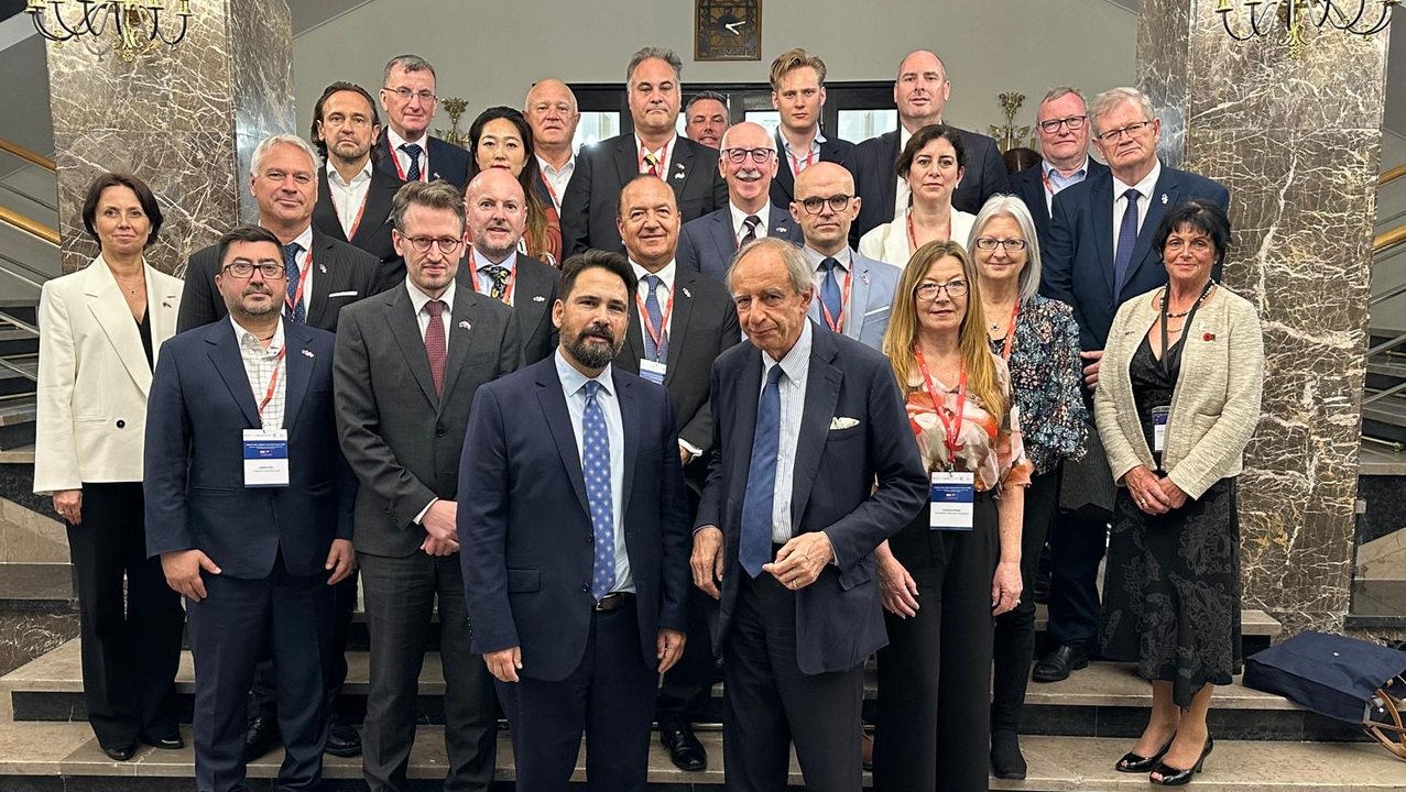 On the trade mission in Poland.